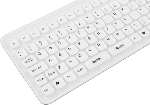 Esperanza Flexible Wired Silicone Keyboard EK126W USB/OTG, white