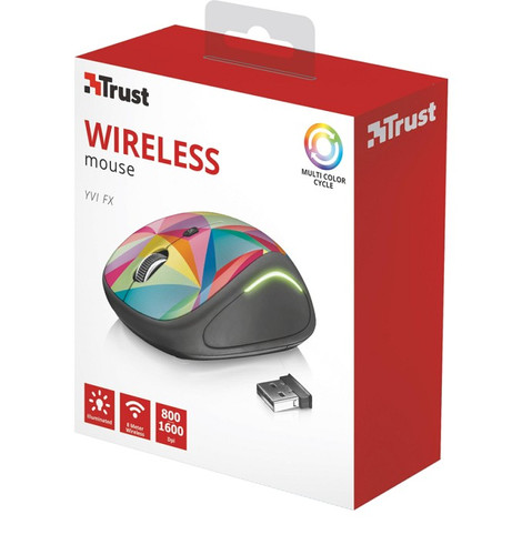 Trust Wireless Optical Mouse YVI FX, multicolour