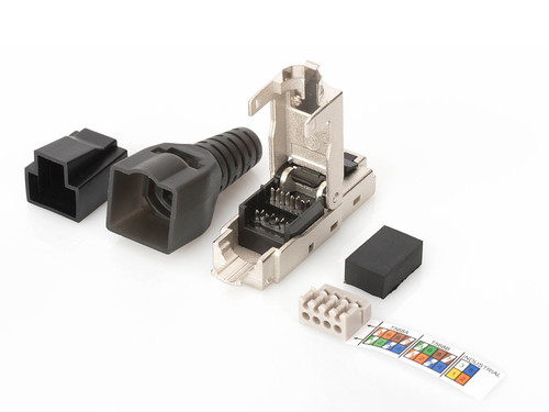 Digitus Shielded RJ45 Connector for Field Assembly AWG 22-27, 10 GBit ethernet, PoE+