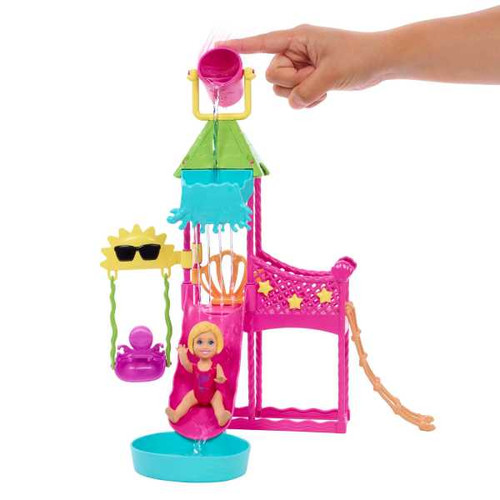 Barbie Toys, Skipper Doll And Waterpark Playset HKD80 3+