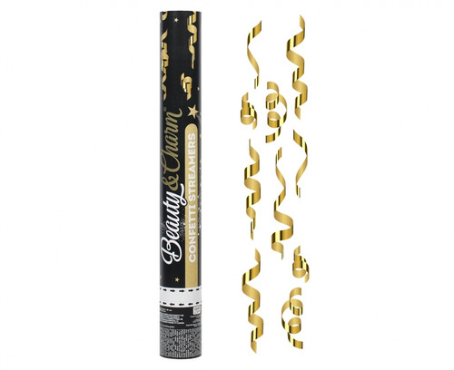 Confetti Streamers Party Popper 40cm, gold