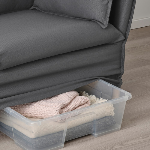 BACKSÄLEN 1,5-seat armchair, Hallarp grey