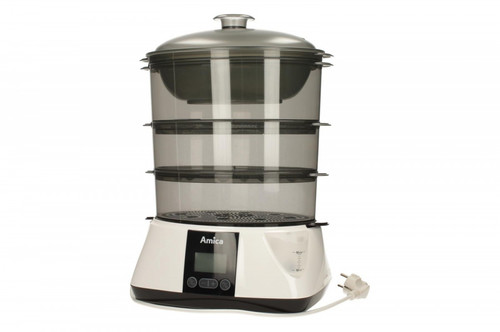 Amica Food Steam Cooker PT3011, black-white