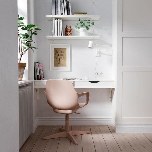 ODGER Swivel chair, white, beige