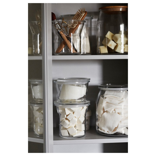 IKEA 365+ Food container with lid, glass, 600 ml