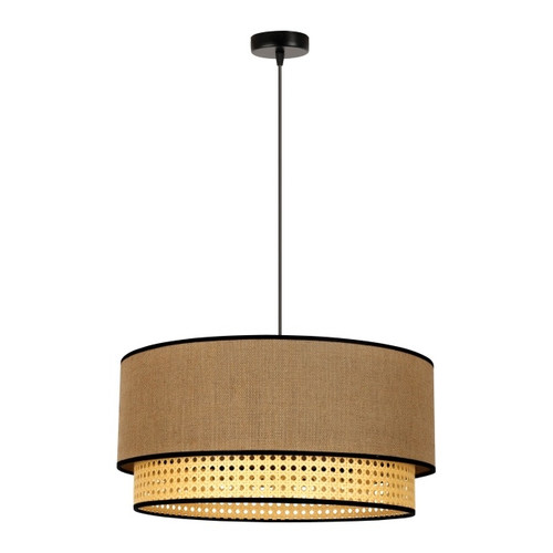 Pendant Lamp Duolla Boho 1 x E27, jute/rattan