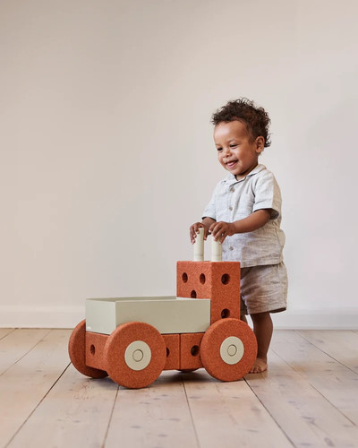 MODU 3-in-1 Baby Walker - Burnt Orange / Dusty Green, 6m+