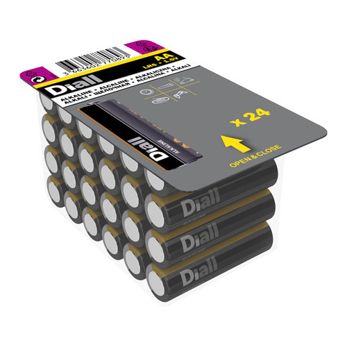 Diall Alkaline Batteries AA, 24 pack