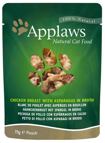 Applaws Natural Cat Food Chicken Breast with Asparagus in Broth 70g