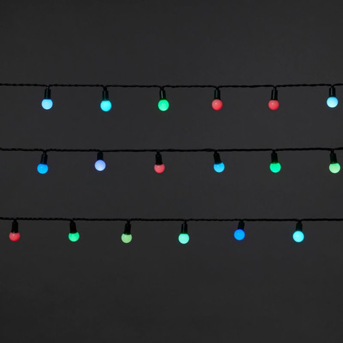 Christmas Lights 120 LED, balls, multicolour, in-/outdoor