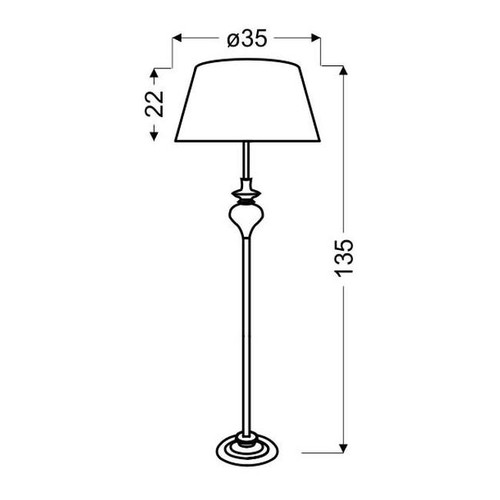 Floor Lamp Gillenia 1 x 60 W E27, silver