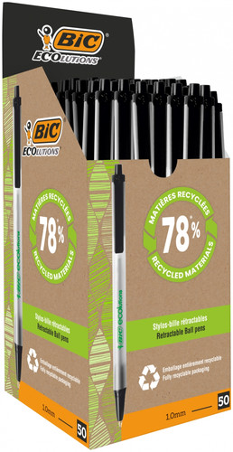 BIC Pen Ecolutions Clic Black 50-pack