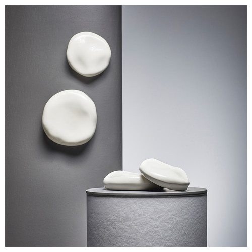 TRÄDGRÄNSEN Wall decoration, set of 2, ceramic/stones beige