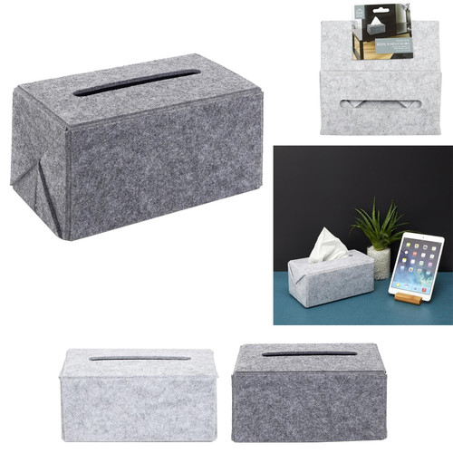 Felt Tissue Box, light grey