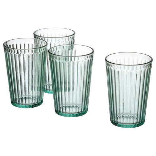 VARDAGEN Glass, light turquoise, 31 cl, 4 pack