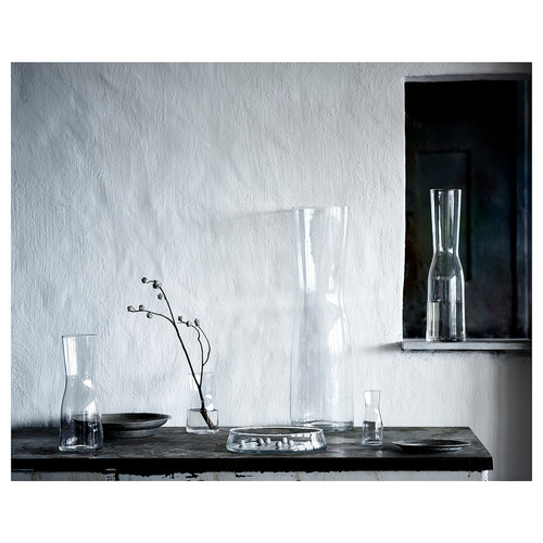 TIDVATTEN Vase, glass, 18 cm
