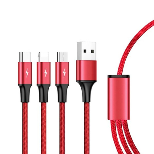 Unitek Charging Cable 3-in-1 USB - USB-C/microUSB/ Lightning, 1,2m; C4049RD