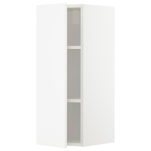 METOD Wall cabinet with shelves, white/Veddinge white, 30x80 cm