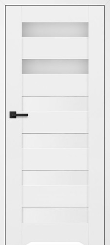 Non-rebated Internal Door with Undercut Trame 80, right, white