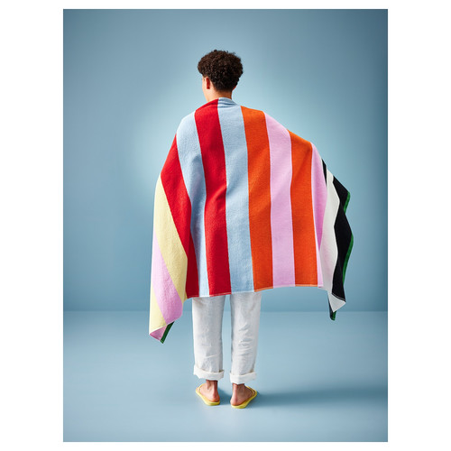 ROSENOXALIS Beach towel, multicolour/striped, 100x180 cm