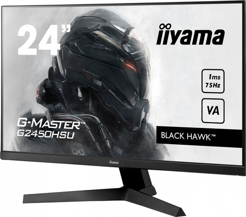 Iiyama 23.8" Monitor VA, FHD, 75Hz, 1ms, Freesync, HDMI, DP, 2x2W G2450HSU-B1