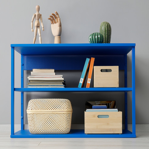 PLATSA Open shelving unit, blue, 80x40x60 cm