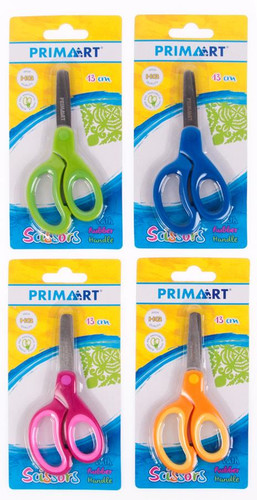 Prima Art School Scissors with Rubber Handle 13cm, 1pc, assorted colours