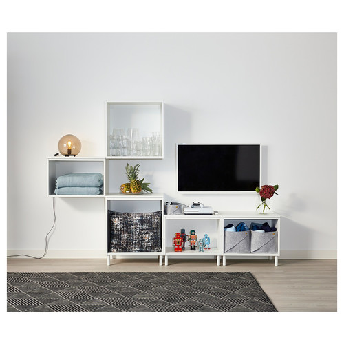 PLATSA Cabinet, white/Fonnes white, 180x42x113 cm
