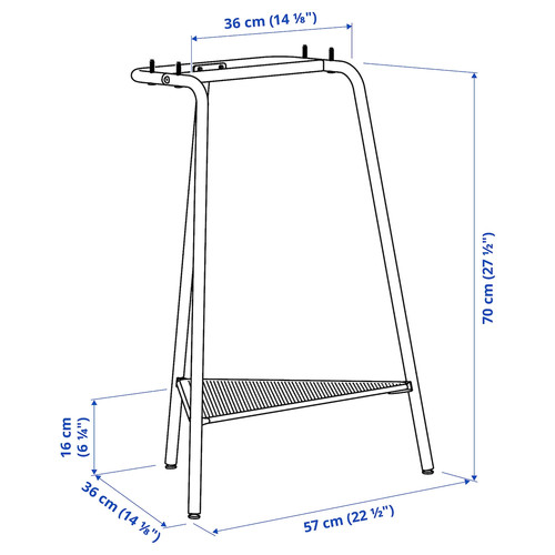 TILLSLAG Trestle, white metal