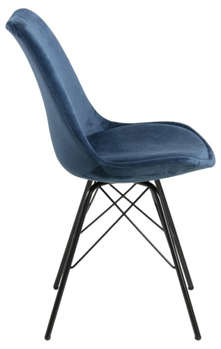 Chair Eris, velvet, blue