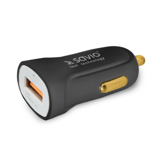 Savio Car Charger SA05, black