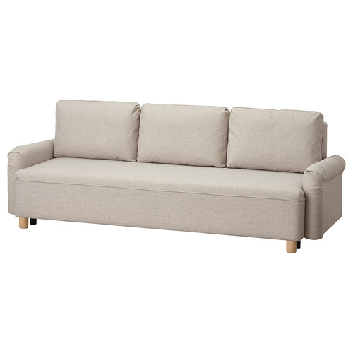 GRIMHULT 3-seater sofa bed, beige