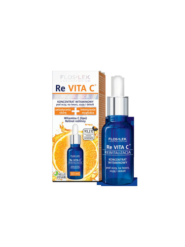 Floslek ReVita C Vitamin Concentrate Under Eyes, Face, Neck & Neckline Vegan 30ml