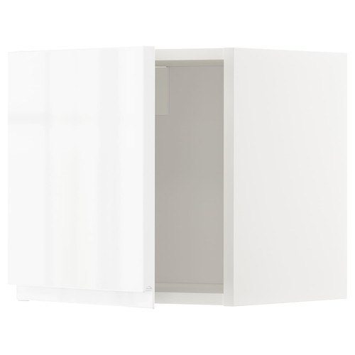 METOD Wall cabinet, white/Voxtorp high-gloss/white, 40x40 cm