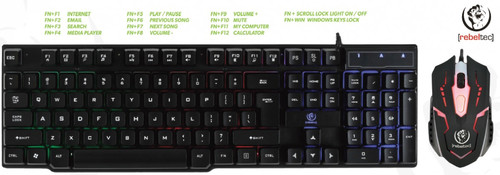 Rebeltec Wired Gaming Set Keyboard & Mouse OPPRESSOR