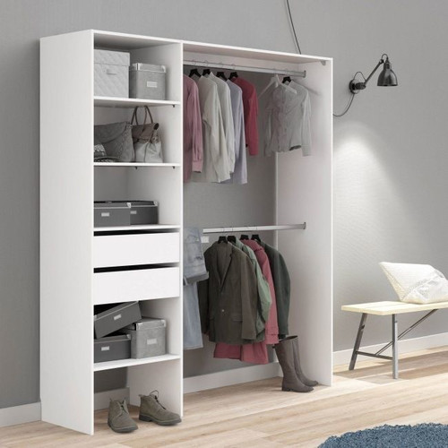 Open Wardrobe Form Zodiak 200 x 181 x 45 cm, white