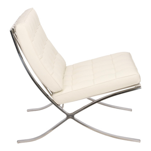 Chair BA1, leather, white