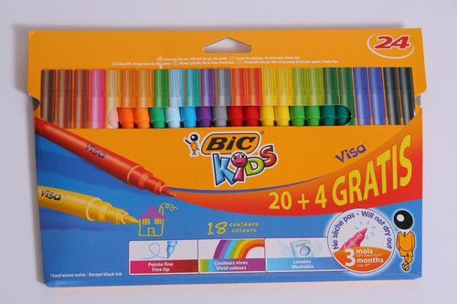 BIC Kids Colouring Felt Pens 24 Colours