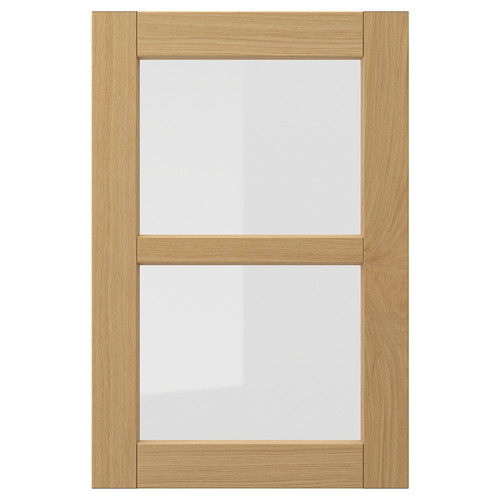 FORSBACKA Glass door, oak, 40x60 cm