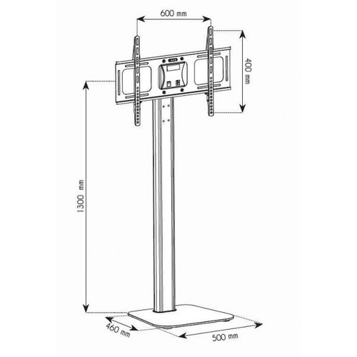 TV Floor Stand 32-70" 50kg 028863, black/silver