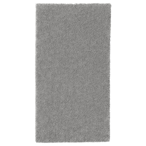 STOENSE Rug, low pile, medium grey, 80x150 cm