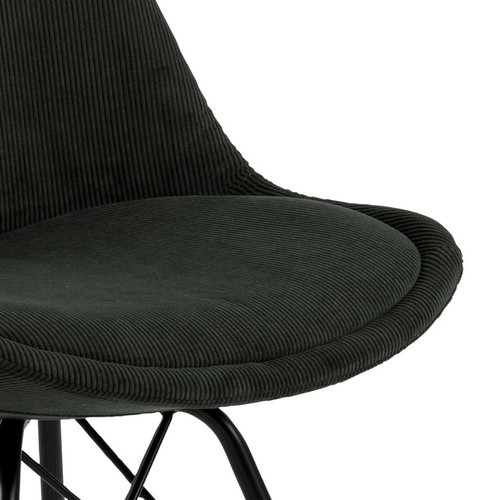 Dining Chair Eris, corduroy, dark green