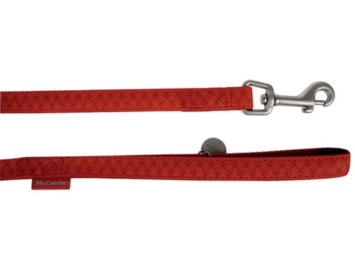 Zolux Dog Leash Mac Leather 15mm/1.2m, red