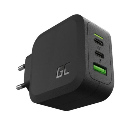 GreenCell Charger 65W EU Plug PD 3.0 QC 3.0 2xUSB-C 1xUSB-A