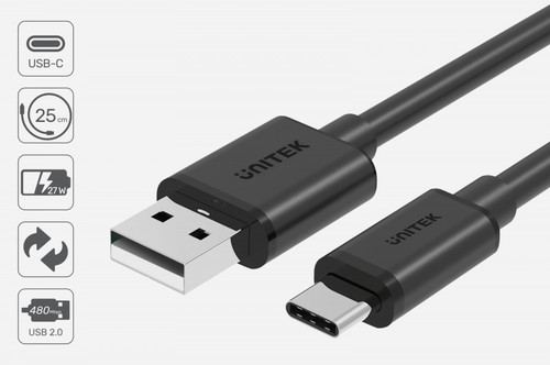 Unitek Cable USB-C - USB-A 2.0 2m C14068BK