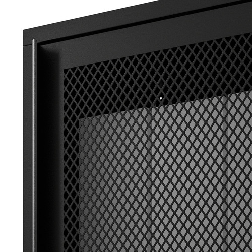 IVAR Cabinet with door, black mesh, 40x160 cm