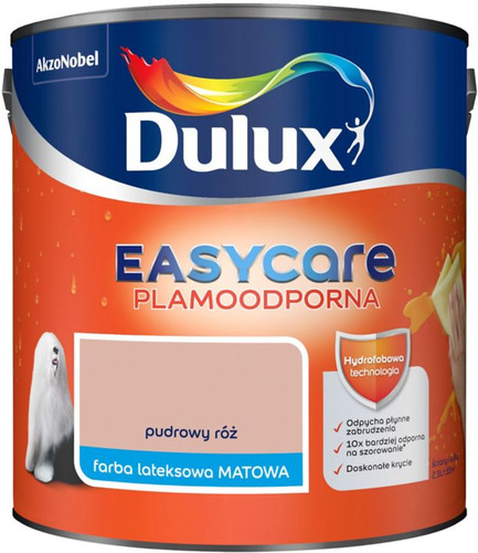 Dulux EasyCare Matt Latex Paint 2.5L, powder pink