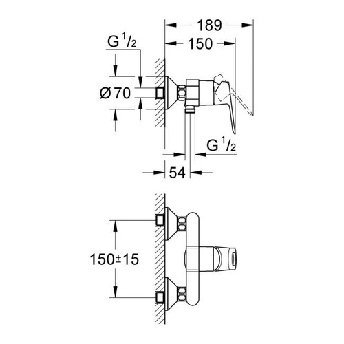 Grohe Shower Mixer Tap Start Loop, chrome