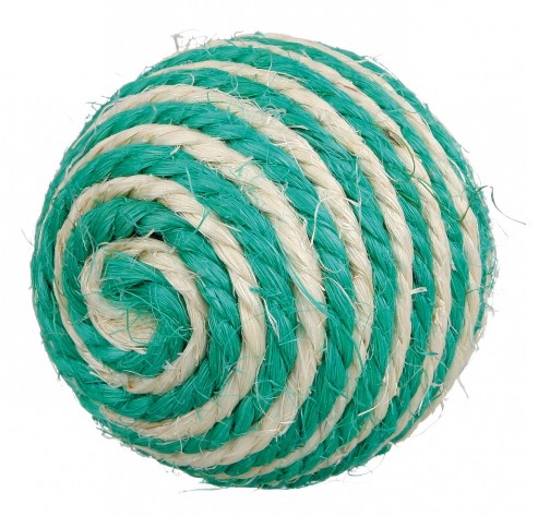 Trixie Sisal Ball with Rattle 6cm, assorted colours