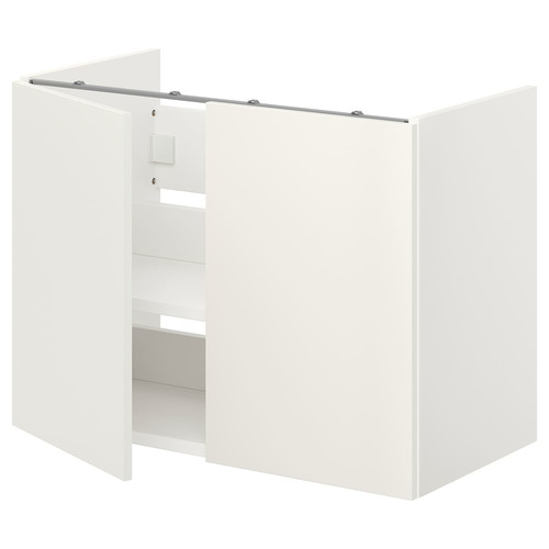 ENHET Bs cb f wb w shlf/doors, white, 80x40x60 cm